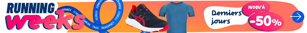 -50% de réduction sur les chaussures vêtements montres cardio gps et accessoires running trail fitness randonnée