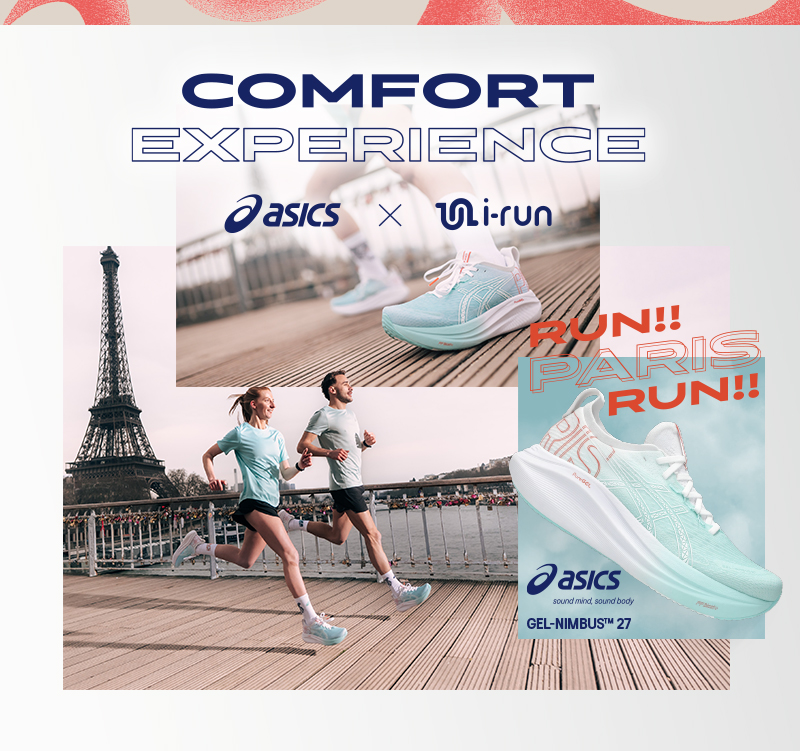 comfort experience by i-run & asics