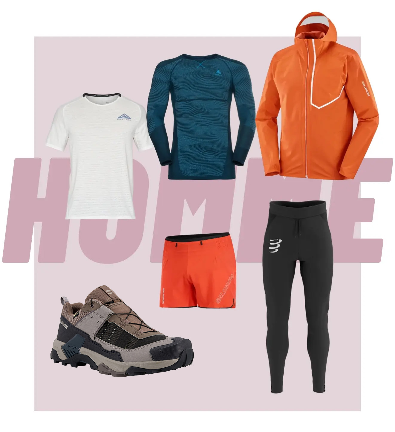 &eacute;quipements sport trail homme t-shirt manche longue veste shorts pantalons collants chaussures