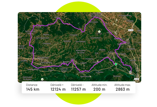 trac&eacute; trail Alpes