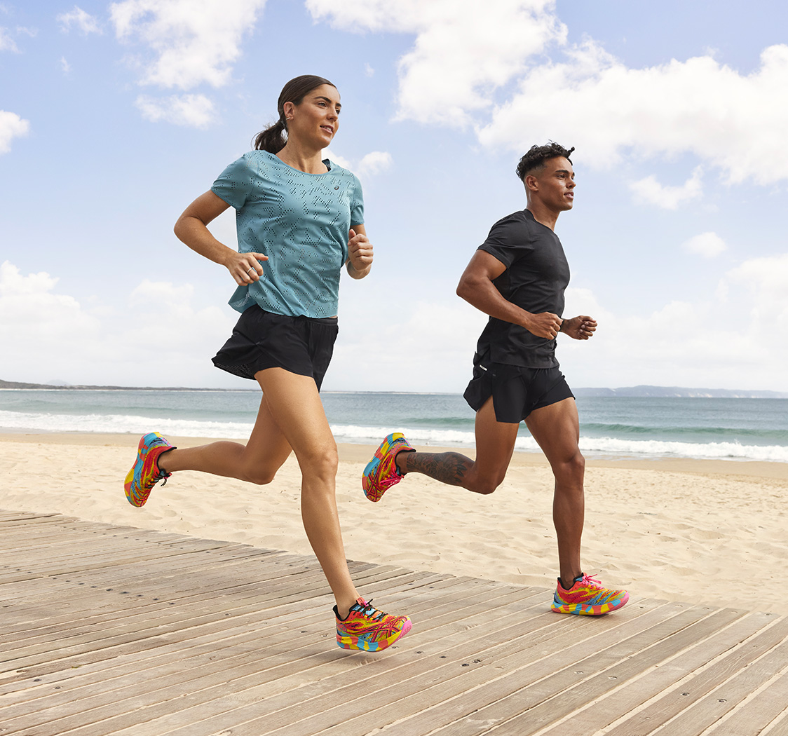 Running in Asics Shoes