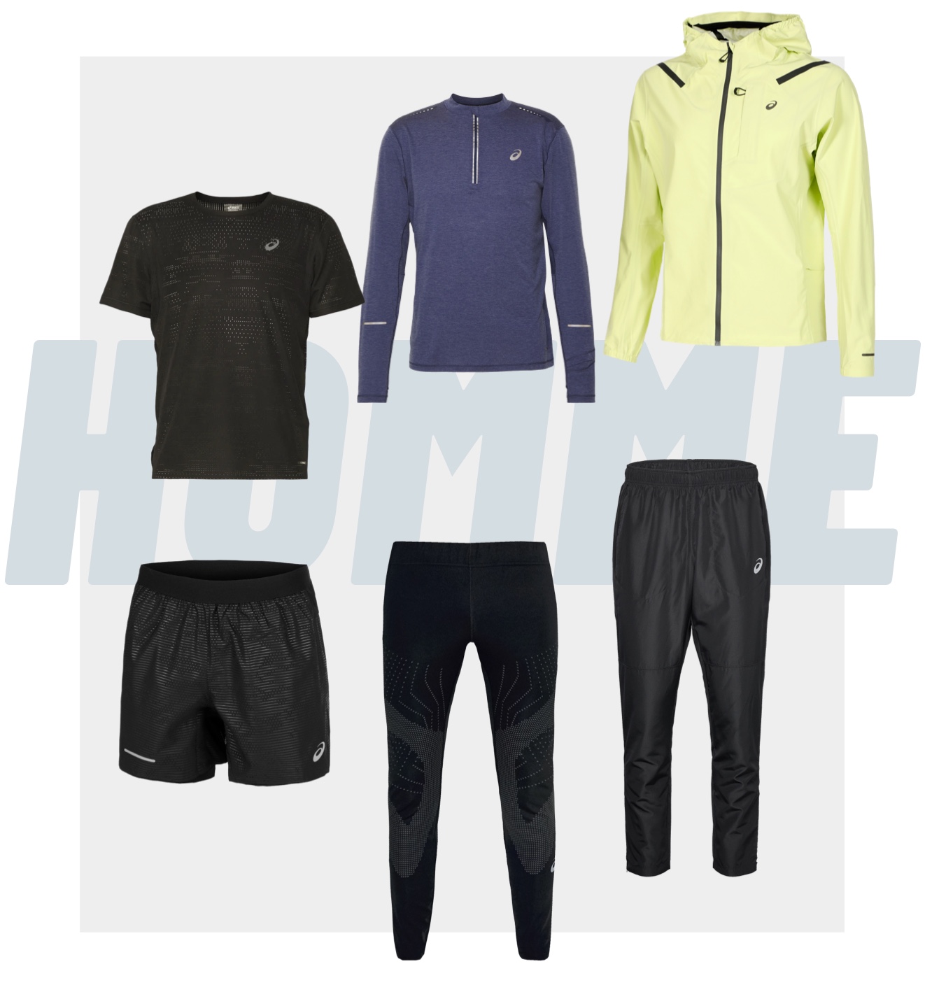 v&ecirc;tements homme asics pour la course &agrave; pied
