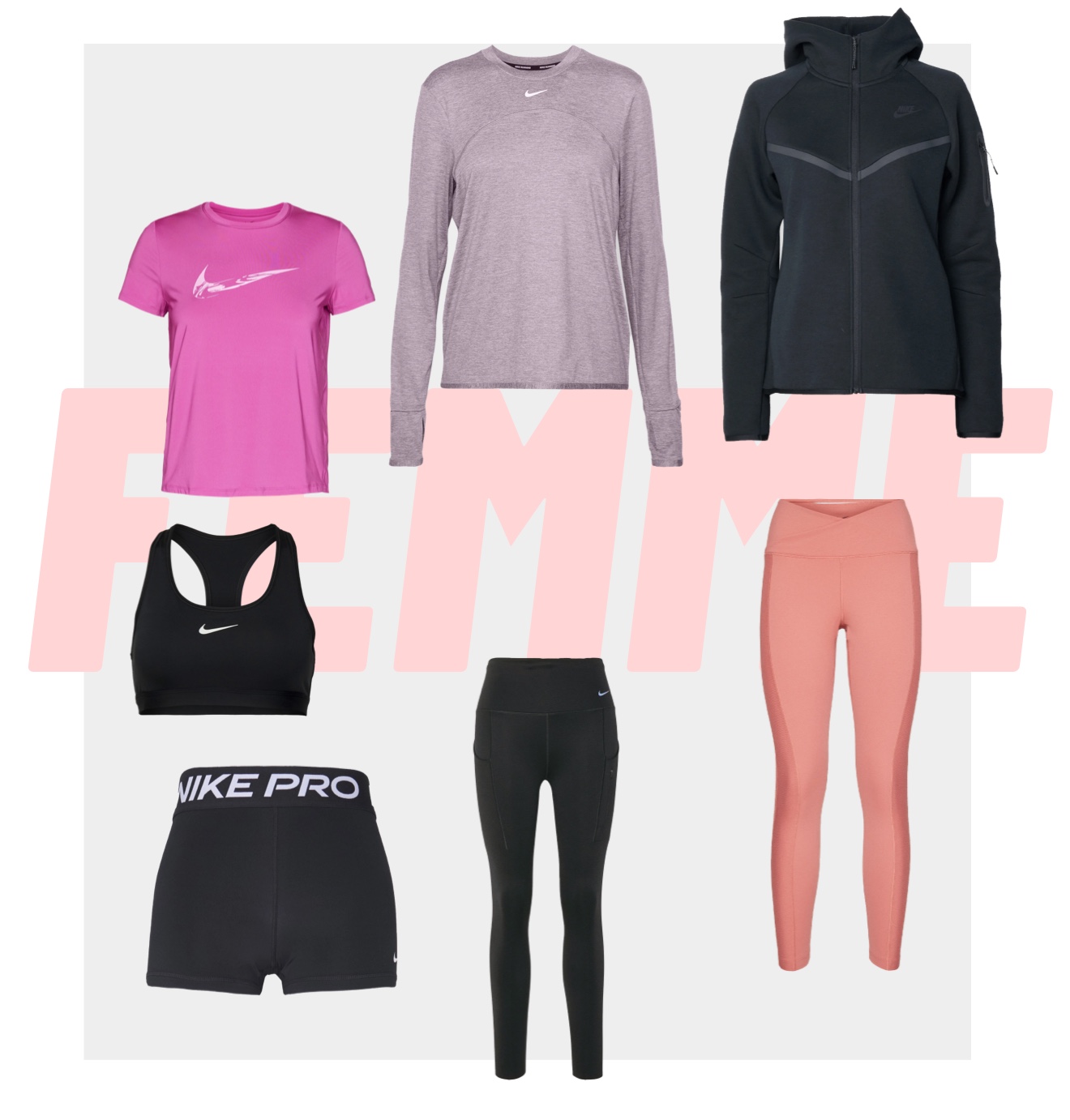 v&ecirc;tements femme Nike pour le fitness et entra&icirc;nements en salle de sport